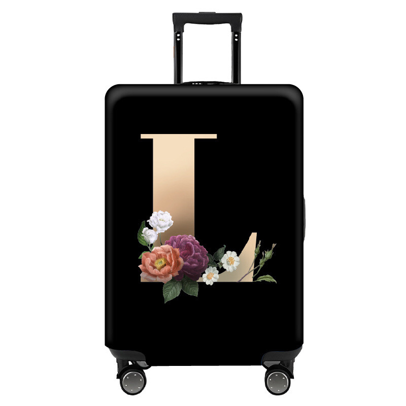 Paks, väga elastne kärukate, stiilne, lihtne, tähtedega, must, lukuga, pestav pagasikaitsekate