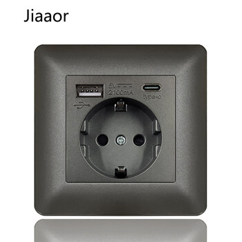 16A европейски немски френски контактен панел с USB + тип C86 външна търговия скрит контакт трансгранична доставка