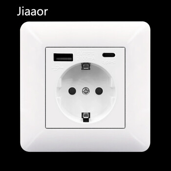 16A европейски немски френски контактен панел с USB + тип C86 външна търговия скрит контакт трансгранична доставка