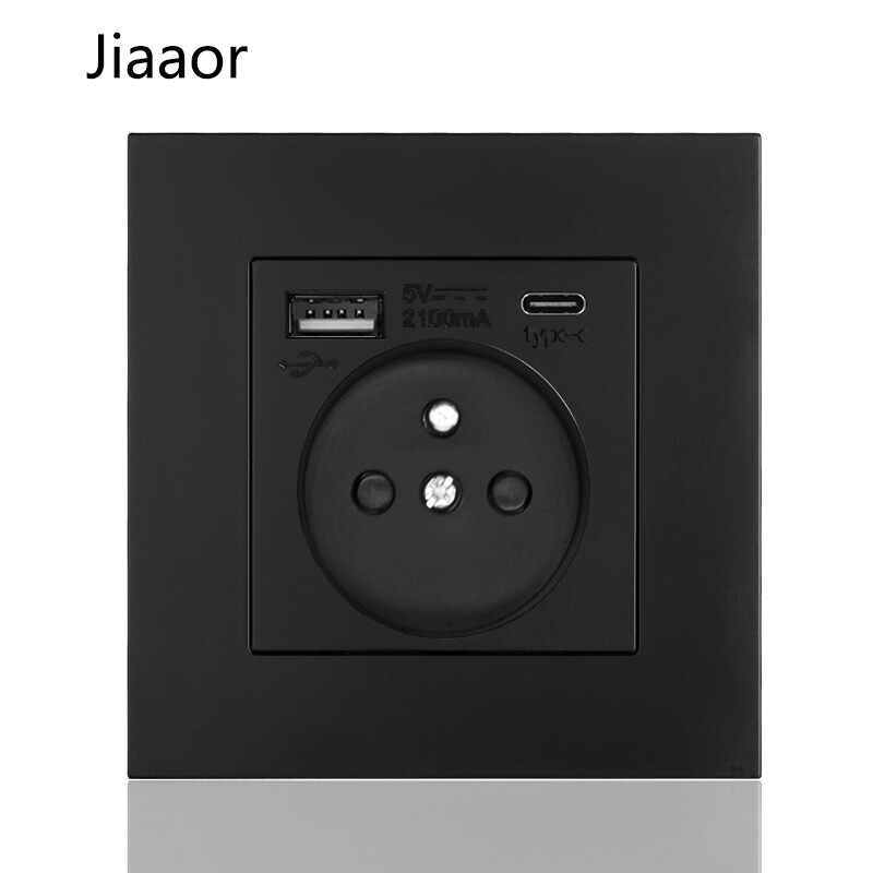 16A europietiškas vokiškas prancūziškas lizdas su USB + C86 tipo paslėptu lizdu užsienio prekybai, pristatymas per sieną