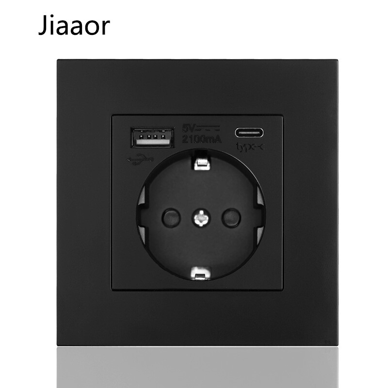 16A europietiškas vokiškas prancūziškas lizdas su USB + C86 tipo paslėptu lizdu užsienio prekybai, pristatymas per sieną