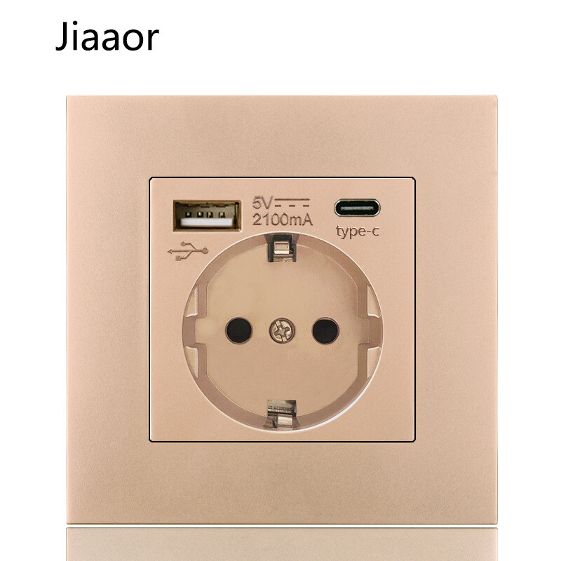 16A europietiškas vokiškas prancūziškas lizdas su USB + C86 tipo paslėptu lizdu užsienio prekybai, pristatymas per sieną