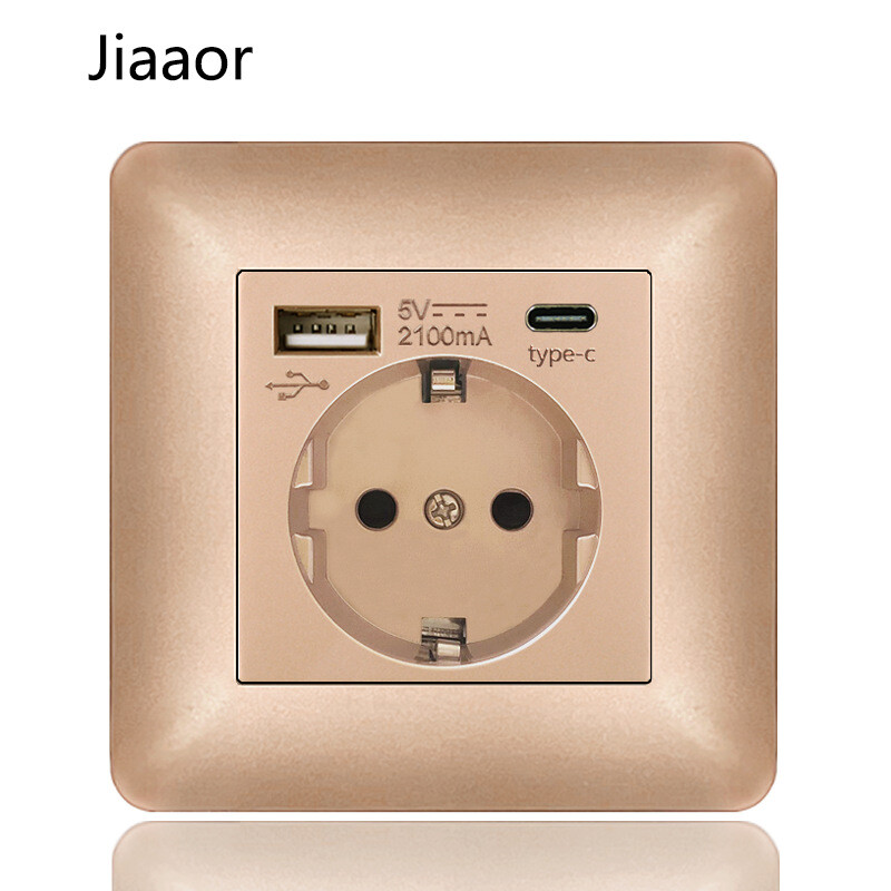 16A europietiškas vokiškas prancūziškas lizdas su USB + C86 tipo paslėptu lizdu užsienio prekybai, pristatymas per sieną