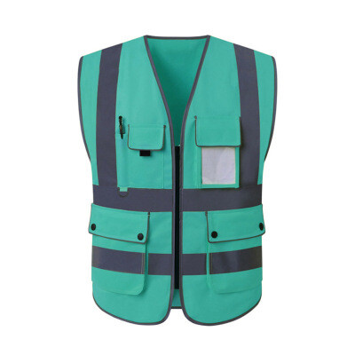 „American Standard 107-2020“ aštuonių kišenių šviesą atspindinti plokščio audinio vadovybės liemenė