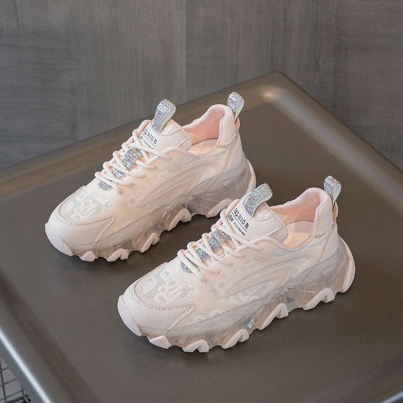 Elegantne ženske cipele za tatu ljeto 2025., novi stil, svestrane prozračne sportske ležerne bijele cipele, super vruće