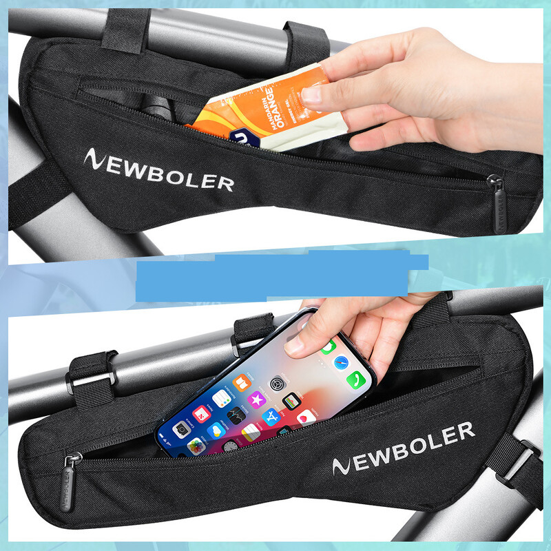 Чанта за велосипедна греда чанта за долна тръба вътрешна странична чанта колоездене голям капацитет триъгълна чанта за инструменти за кола планинска пътна кола универсална