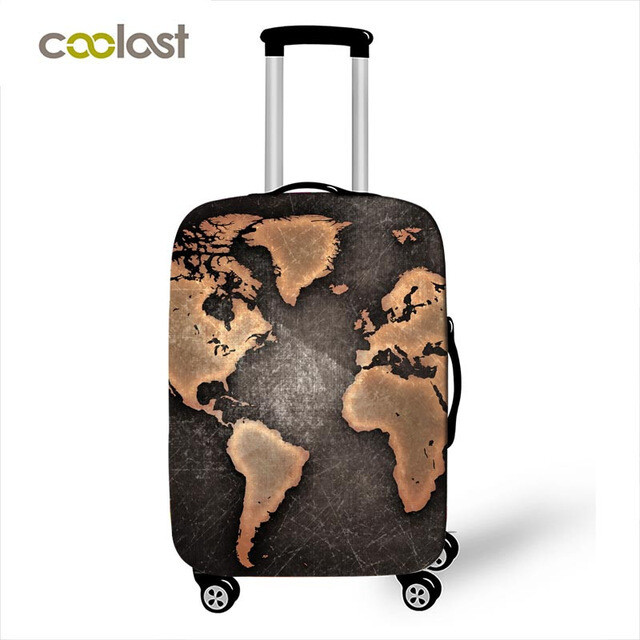 Jauns, biezs, skaists, apdrukāts bagāžas aizsargapvalks, Oksfordas audums, moderns, ūdeni atgrūdošs, elastīgs čemodāna pārvalks