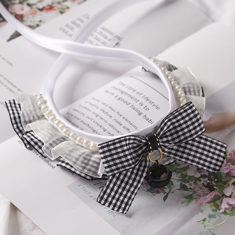 Katės šalikas, katės antkaklis, šuns šalikas, mažų, vidutinių ir didelių šunų seilinukai, augintinių aksesuarai - lėlė ir drugelis