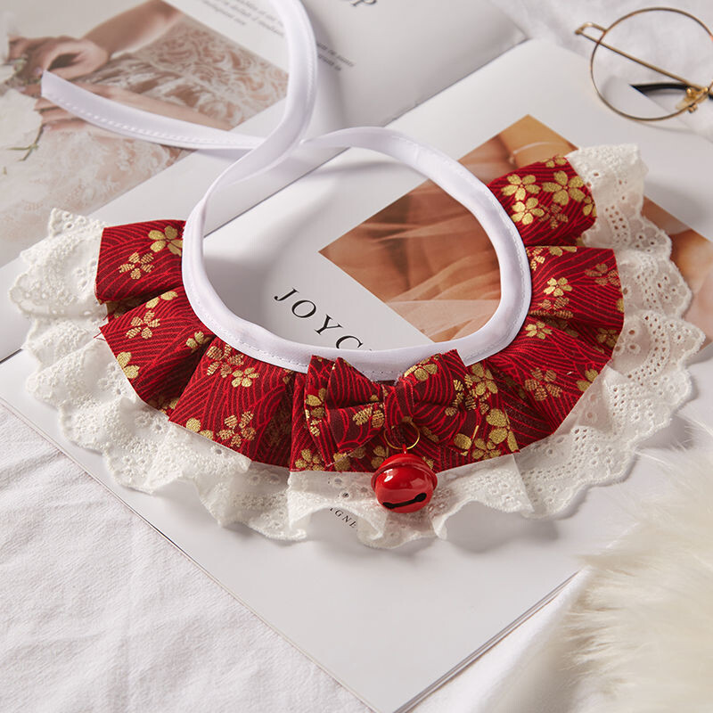 Katės šalikas, katės antkaklis, šuns šalikas, mažų, vidutinių ir didelių šunų seilinukai, augintinių aksesuarai - lėlė ir drugelis