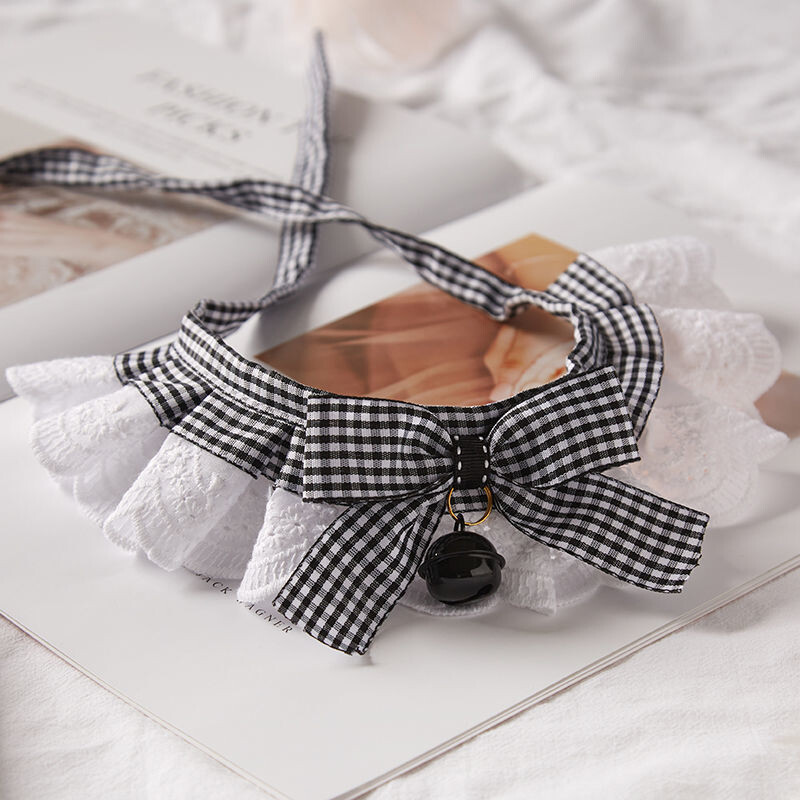 Katės šalikas, katės antkaklis, šuns šalikas, mažų, vidutinių ir didelių šunų seilinukai, augintinių aksesuarai - lėlė ir drugelis