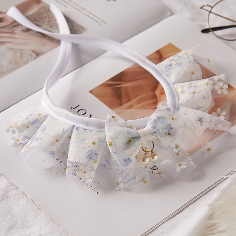 Katės šalikas, katės antkaklis, šuns šalikas, mažų, vidutinių ir didelių šunų seilinukai, augintinių aksesuarai - lėlė ir drugelis