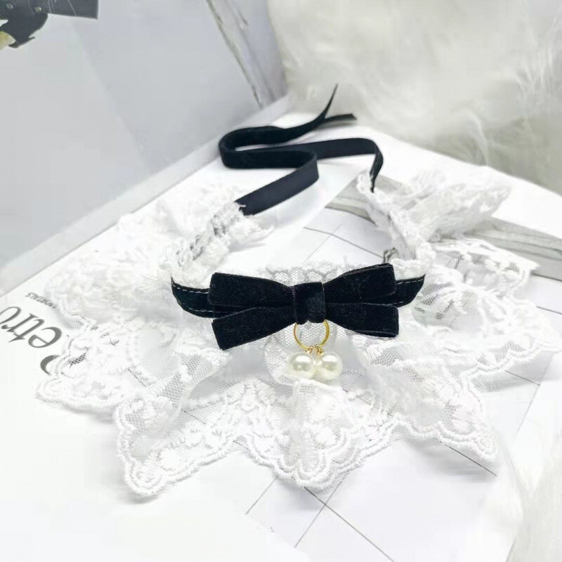 Katės šalikas, katės antkaklis, šuns šalikas, mažų, vidutinių ir didelių šunų seilinukai, augintinių aksesuarai - lėlė ir drugelis