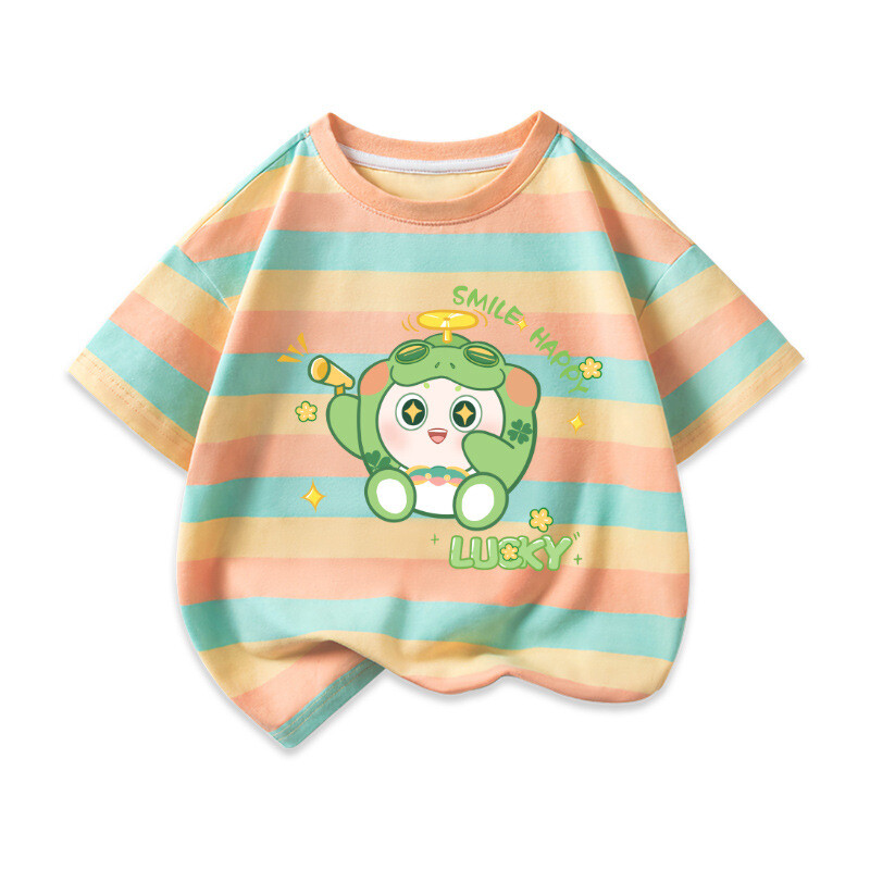 Odjeća za dječake s motivom jaja, majica kratkih rukava za djevojčice od čistog pamuka, ljeto 2024., nova majica s pola rukava za dječake, veleprodaja ljetne odjeće