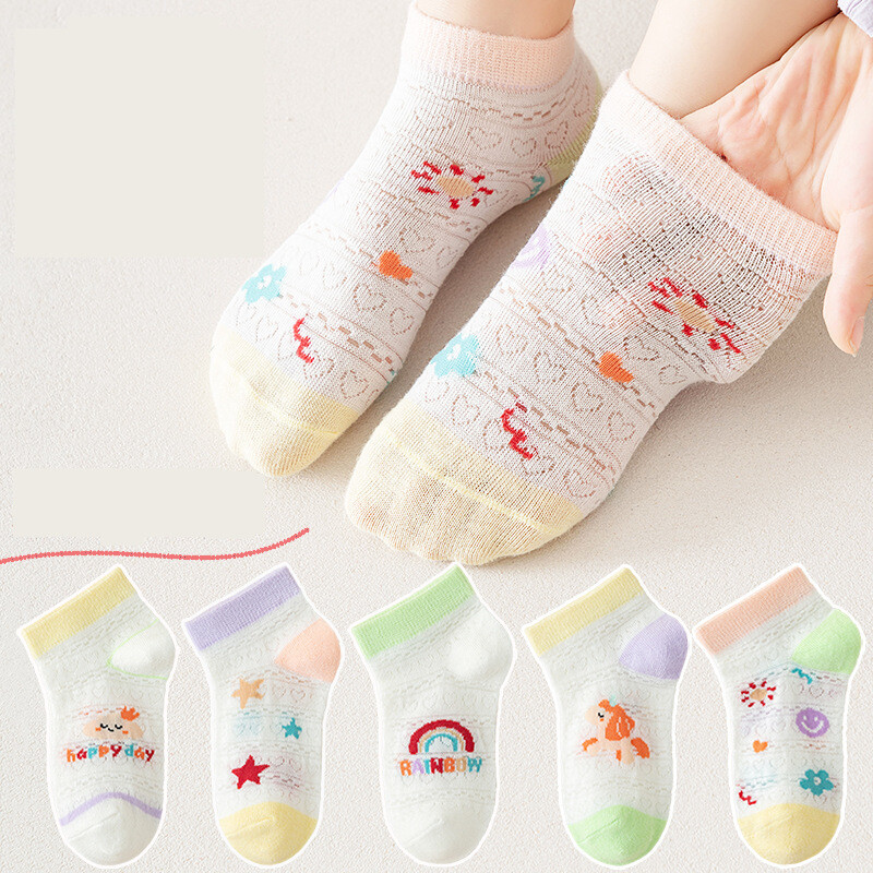 [Nauji karšti produktai] Vaikiškos kojinės berniukams, pavasariui ir vasarai, plonas tinklelis, korėjietiškos, sportinės kojinės berniukams ir mergaitėms, didmeninė prekyba