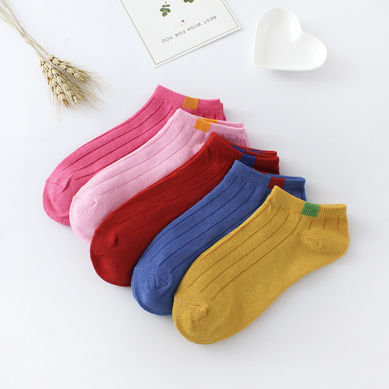 5 ζευγάρια Γυναικείες Κάλτσες, Μοντέρνες Κάλτσες Σκάφους, Ρηχό Άνοιγμα, Αόρατες, Μονόχρωμες, Άνοιξη, Φθινόπωρο, Καλοκαίρι, Αναπνέουσες, Χαμηλές, Λεπτές Κοντές Κάλτσες