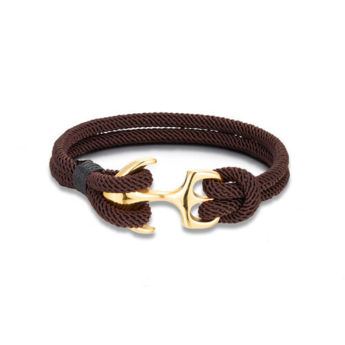 Βραχιόλια από ανοξείδωτο ατσάλι για άνδρες από την Ευρώπη και την Αμερική με ηλεκτρολυτική επιμετάλλωση και χρυσή άγκυρα, γυναικεία ζευγάρια, σχοινιά Μιλάνου, ομπρέλες, σχοινιά χεριών, διασυνοριακή καυτή πώληση