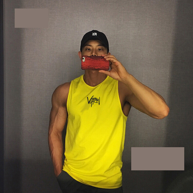 Vasarinė greitai džiūstanti vyriška sportinė liemenė be rankovių, bėgimui, treniruotėms, elastinga, laisvo tinklinio audinio, kvėpuojanti sportinė marškinėliai, madinga