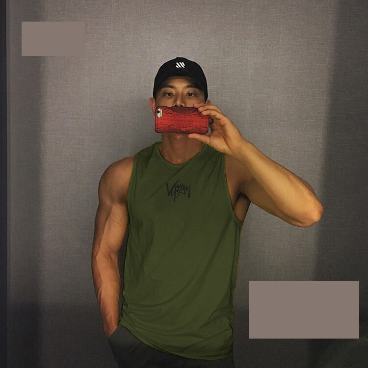 Vasarinė greitai džiūstanti vyriška sportinė liemenė be rankovių, bėgimui, treniruotėms, elastinga, laisvo tinklinio audinio, kvėpuojanti sportinė marškinėliai, madinga