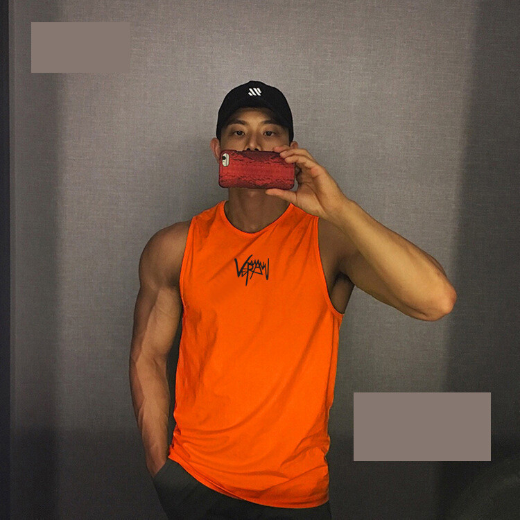 Vasarinė greitai džiūstanti vyriška sportinė liemenė be rankovių, bėgimui, treniruotėms, elastinga, laisvo tinklinio audinio, kvėpuojanti sportinė marškinėliai, madinga