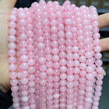 Jingde Jewelry Natural Rose Crystal Loose Mindelo Grill Полуготови кръгли мъниста Ръчно изработени DIY бижута Аксесоари Loose Mindelo на едро