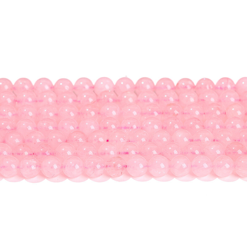 Jingde rotaslietas, dabīgā rožu kristāla, vaļīgas, Mindelo grila, pusapstrādātas apaļas krelles, roku darbs, DIY rotaslietu aksesuāri, vaļīgas, Mindelo, vairumtirdzniecība