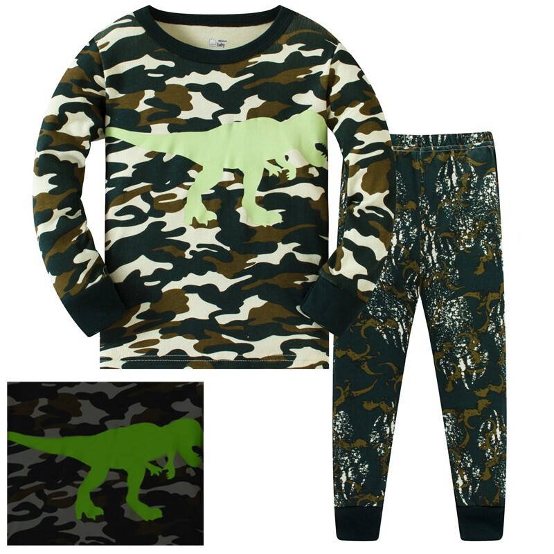 Vaikiška ilgomis rankovėmis briaunota medvilninė pižama 3-8 metų kūdikiams, namų apyvokos drabužiai, oro kondicionieriaus drabužiai, vienas gabalas gimdymui ir (visa ranka) 8