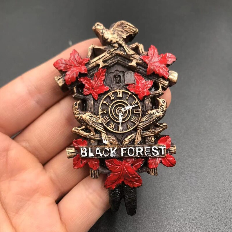 JAV Vašingtonas Vokietija Noišvanšteino pilis Prancūzija Italija Sirija Gegutės laikrodis Magnetinis dervos šaldytuvo magnetas