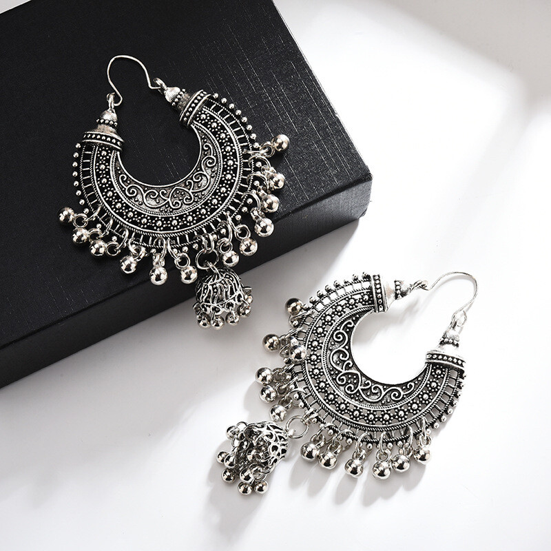 Чуангджуе трансграничен темперамент дамски европейски и американски модни ретро обеци с пискюли, личност, етнически стил, тенденция, аксесоари за обеци