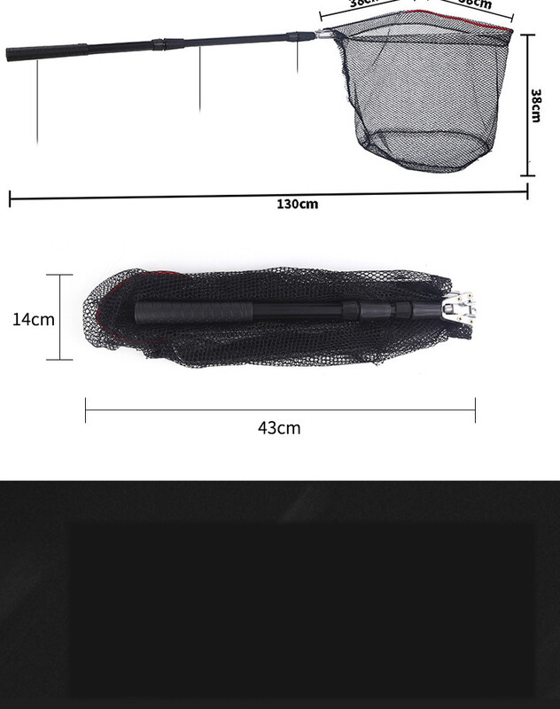 Aliuminio lydinio teleskopinis masalo tinklas, trijų dalių masalo tinklas, trikampis plausto tinklas, žvejybos krepšys, teleskopinis sulankstomas samčio tinklas