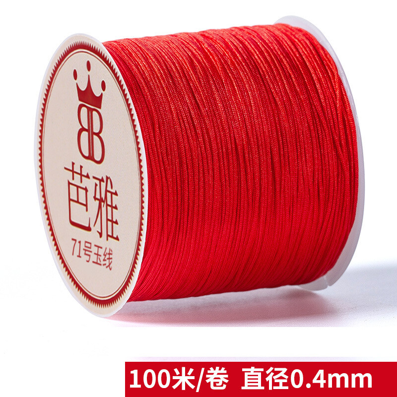 Cenjia 72 punutud jadetraadist käevõru, helmeskäevõru, isetehtud kaelakee, käsitsi punutud köis 72 punutud jadetraati