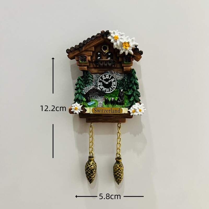 Šveicarija, Austrija, Vokietija, kelionių dienoraštis, trimatis pušies kankorėžio liaudies gegutės laikrodis, kūrybinga kalėdinė dovana, europietiško stiliaus rankos palydovas