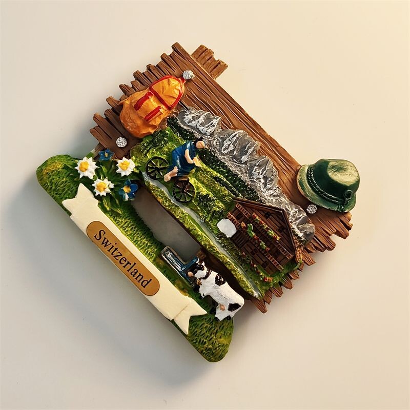 Šveicarijos Alpės, turistinė atrakcija, Jungfrau, atminimo dekoracijos, magnetiniai šaldytuvo magnetai, kolekcija, dovana