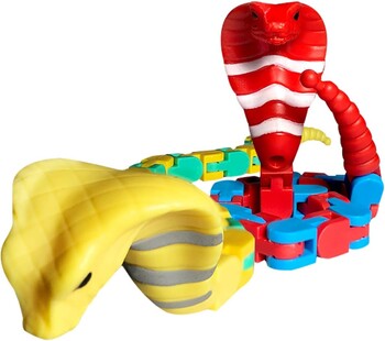 Играчка змия, Пластмасова, Сензорна, Многоцветна