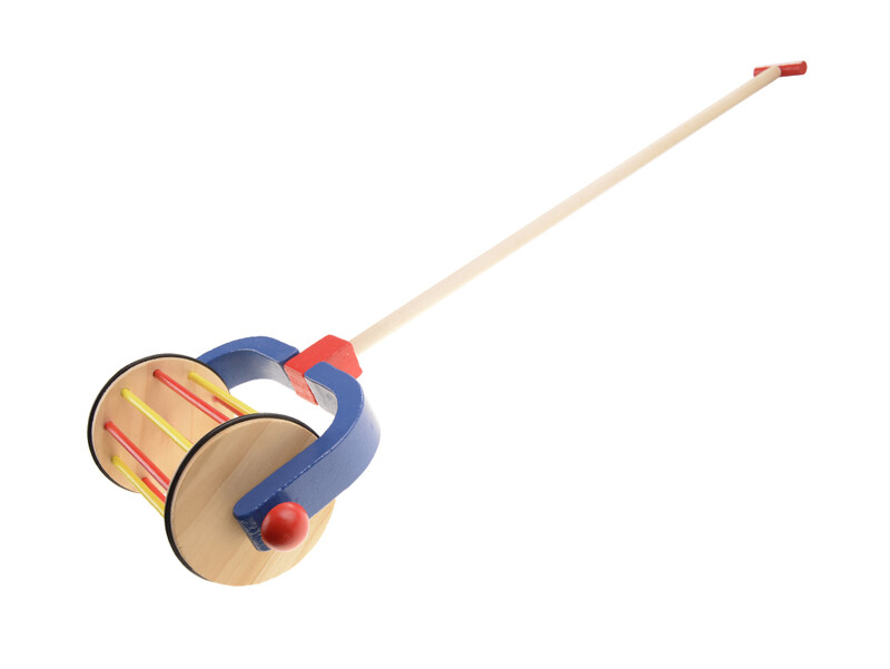 Играчка Валяк, За бутане, Дървена, Многоцветно