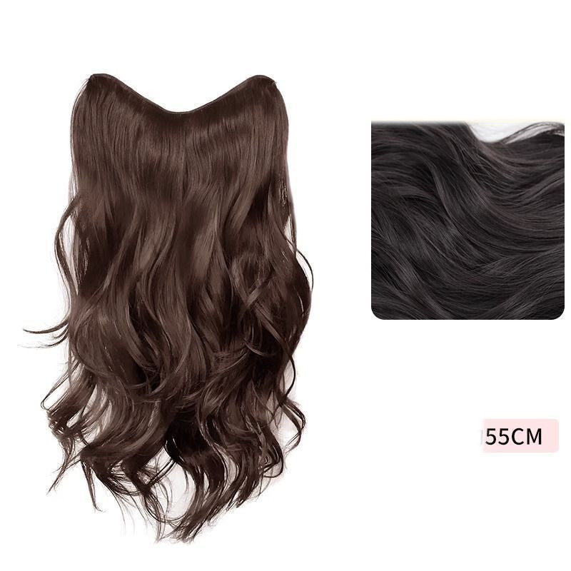 Vieno sluoksnio sluoksniuotos garbanos viršugalviui, nematomų plaukų imitacija, be pėdsakų garbanoti plaukai, plaukų apimties didinimas, garbanotų plaukų priauginimas moterims