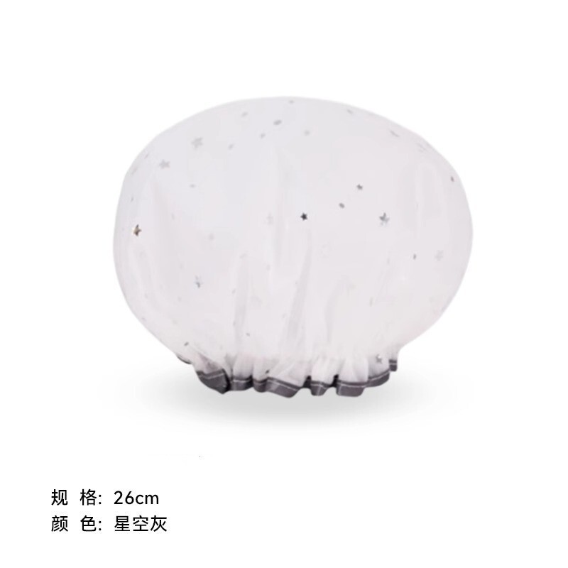 Patogi dvigubo sluoksnio dušo kepuraitė, vandeniui atspari daugkartinio naudojimo EVA kepurė moterims, namų valymui, maisto gaminimui, plaukų apsaugai