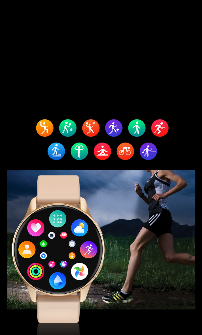 Popularni pametni sat s brojčanikom za praćenje zdravlja, krvnog tlaka, otkucaja srca, sportskom narukvicom, višenamjenskom Bluetooth narukvicom