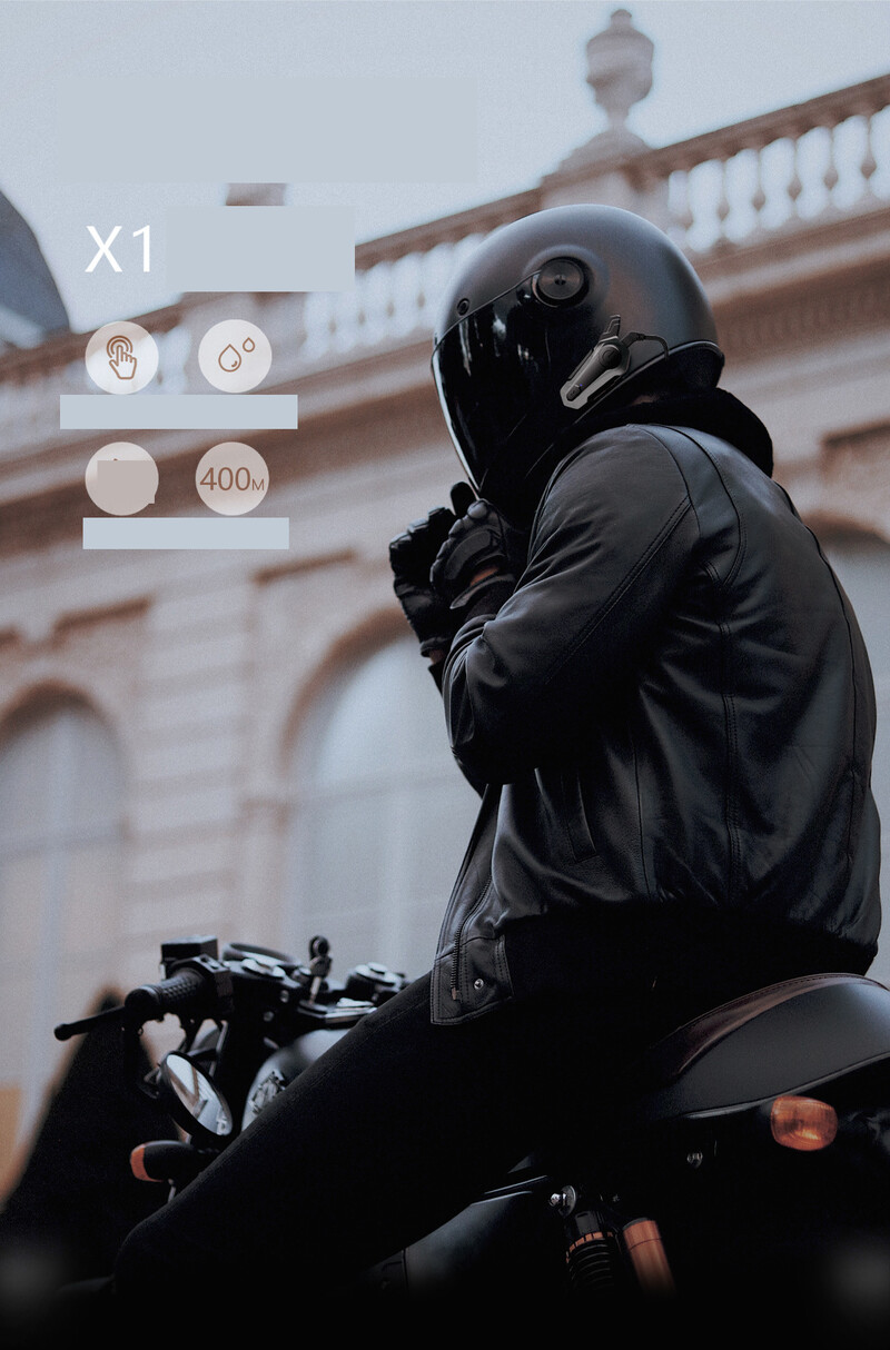 „Unisex“ motociklo šalmo „Bluetooth“ ausinės dviračiams, skirtos tarpvalstybiniam domofono ryšiui lauke, vandeniui atsparios HD pokalbiams