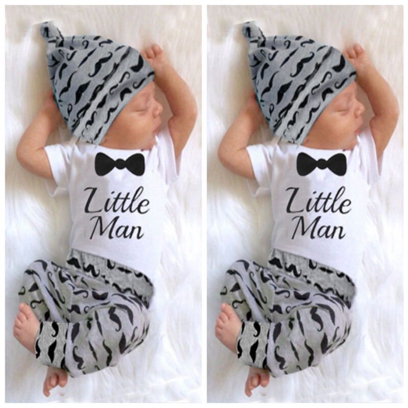 Odjeća za bebe s brkovima u vanjskoj trgovini, odjeća za prdenje, odijelo s leptir-mašnom, trokut, trodijelni kombinezon, odijelo s leptir-mašnom
