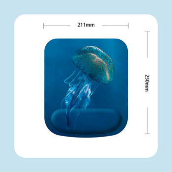 X01 Ελαστικό Mouse Pad με Δημιουργικό Βαμμένο Memory Foam, Ποντίκι, Πληκτρολόγιο, Τρισδιάστατο Ποτήρι Χειρός, Πυκνωμένο, Άνετο για Γραφείο