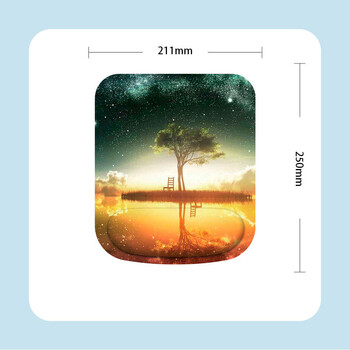 X01 Ελαστικό Mouse Pad με Δημιουργικό Βαμμένο Memory Foam, Ποντίκι, Πληκτρολόγιο, Τρισδιάστατο Ποτήρι Χειρός, Πυκνωμένο, Άνετο για Γραφείο