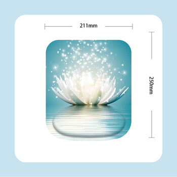 X01 Ελαστικό Mouse Pad με Δημιουργικό Βαμμένο Memory Foam, Ποντίκι, Πληκτρολόγιο, Τρισδιάστατο Ποτήρι Χειρός, Πυκνωμένο, Άνετο για Γραφείο