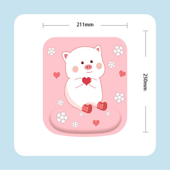 X01 Ελαστικό Mouse Pad με Δημιουργικό Βαμμένο Memory Foam, Ποντίκι, Πληκτρολόγιο, Τρισδιάστατο Ποτήρι Χειρός, Πυκνωμένο, Άνετο για Γραφείο