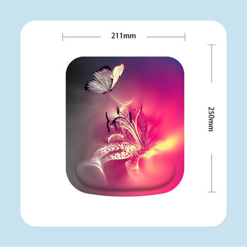 X01 Ελαστικό Mouse Pad με Δημιουργικό Βαμμένο Memory Foam, Ποντίκι, Πληκτρολόγιο, Τρισδιάστατο Ποτήρι Χειρός, Πυκνωμένο, Άνετο για Γραφείο