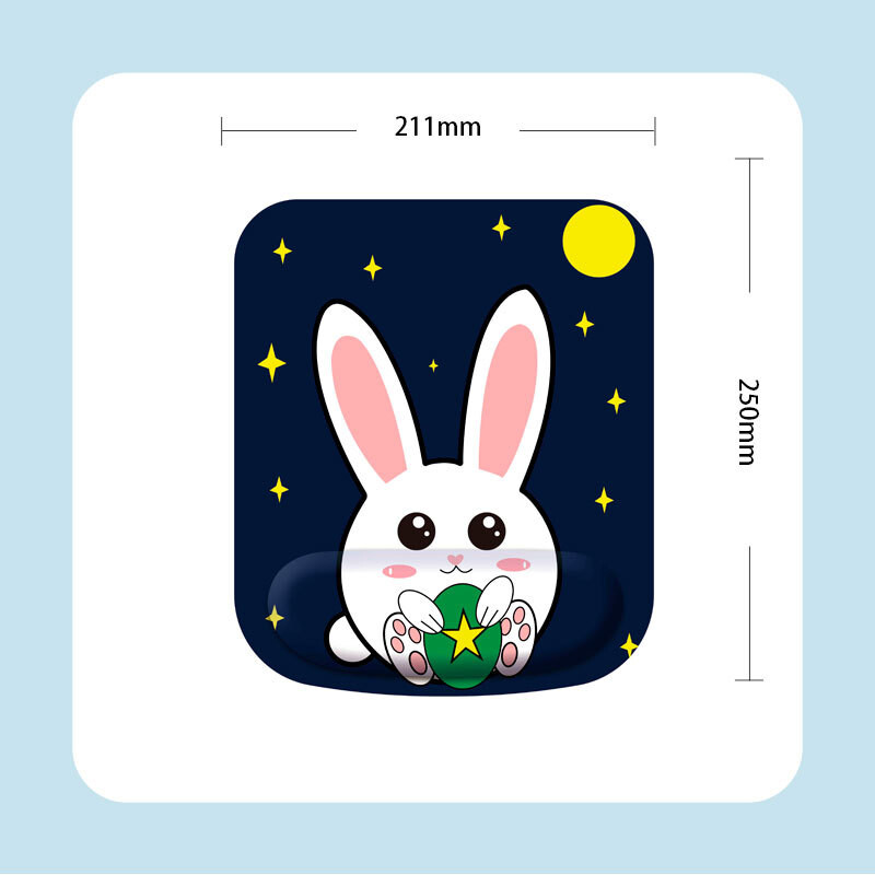 X01 gumena podloga za miša s kreativno oslikanom memorijskom pjenom, miš, tipkovnica, 3D podloga za ruke, zadebljana, udobna za ured