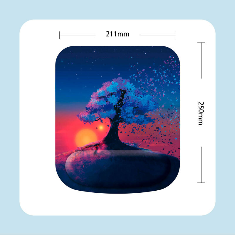 X01 gumena podloga za miša s kreativno oslikanom memorijskom pjenom, miš, tipkovnica, 3D podloga za ruke, zadebljana, udobna za ured