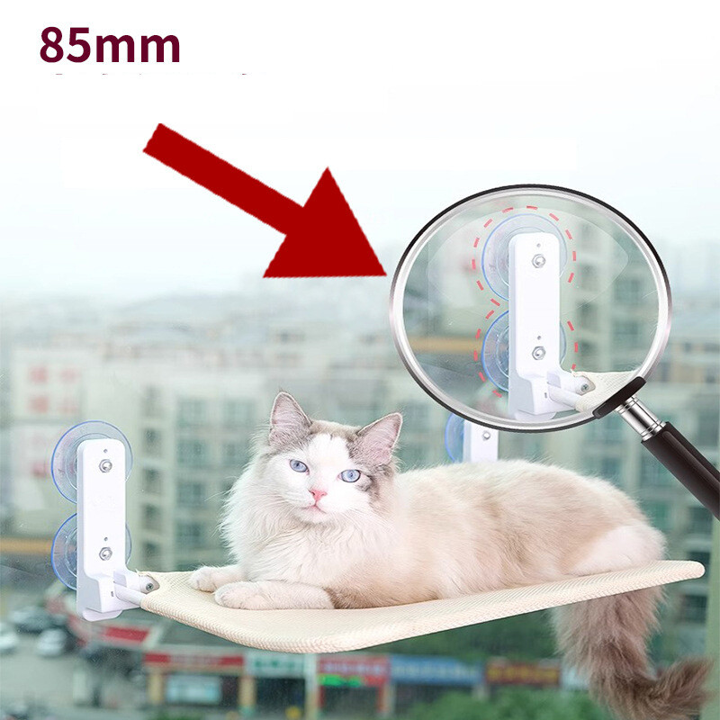 Katės hamako siurbimo puodelio priedai 85 mm, patobulinta versija su stipriu siurbimu, didelis siurbimo puodelis, itin tvirtas universalus kačių hamakas