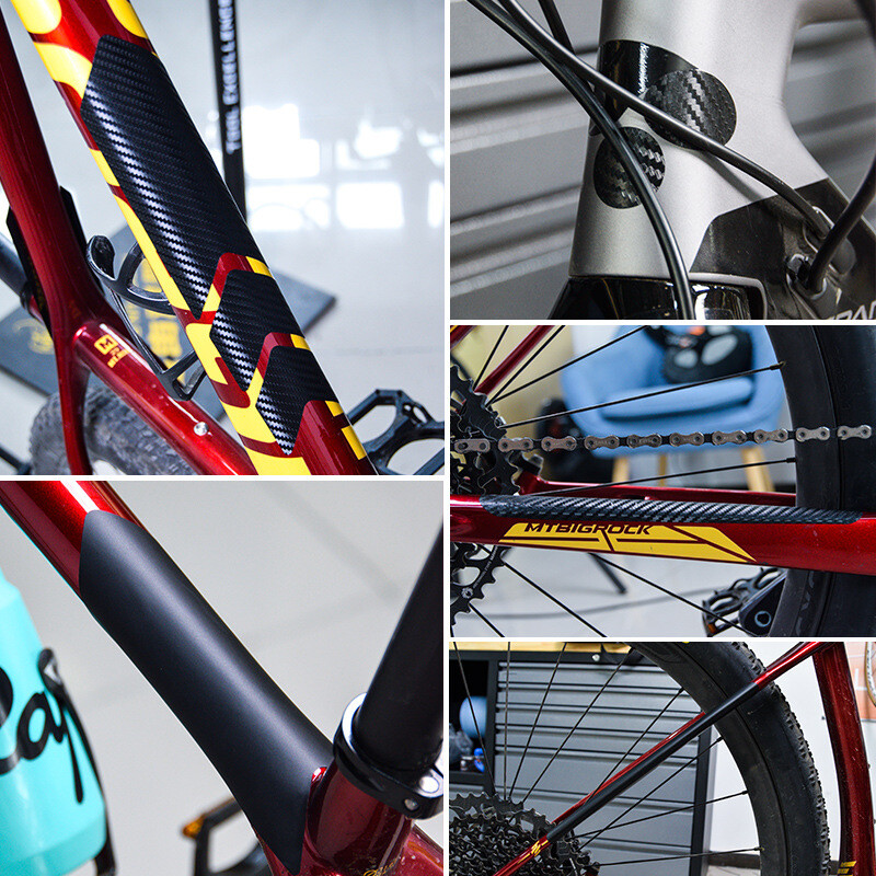 READU dviračio rėmo lipdukai, apsaugantys nuo įbrėžimų, anglies pluošto apsauginė plėvelė, skaidrus, spalvą keičiantis lipdukas