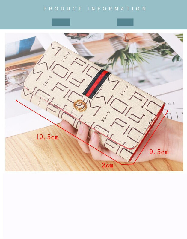 Европейски и американски моден прост трикратен дълъг малък портфейл за жени с многослойни слотокаве за, чадански за, чадански портмоне за монети, мини чанта за карти за жени