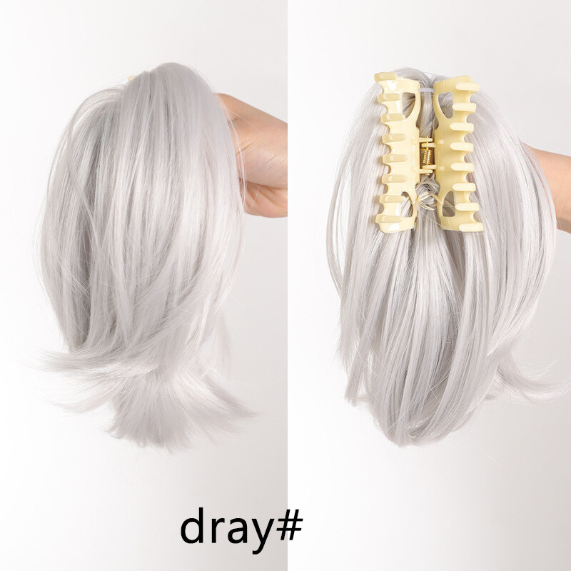 Väliskaubanduse Euroopa ja Ameerika parukad naistele, hobusesaba klips, sirge krunn, lühike sassis kohev krunn, kõrge temperatuuriga juuksekimp, siidist hobusesaba